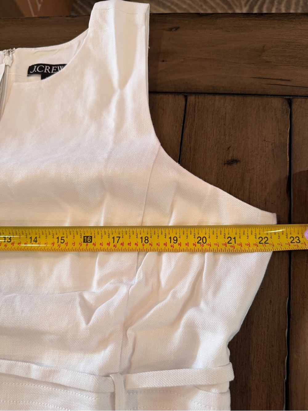 NWT J Crew White Executive dress in stretch linen blend Size 18 #JC218 - Picture 9 of 17